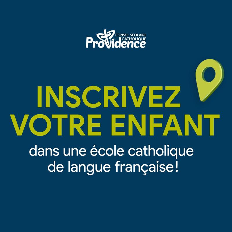 Inscrivez votre enfant dans une école catholique de langue française