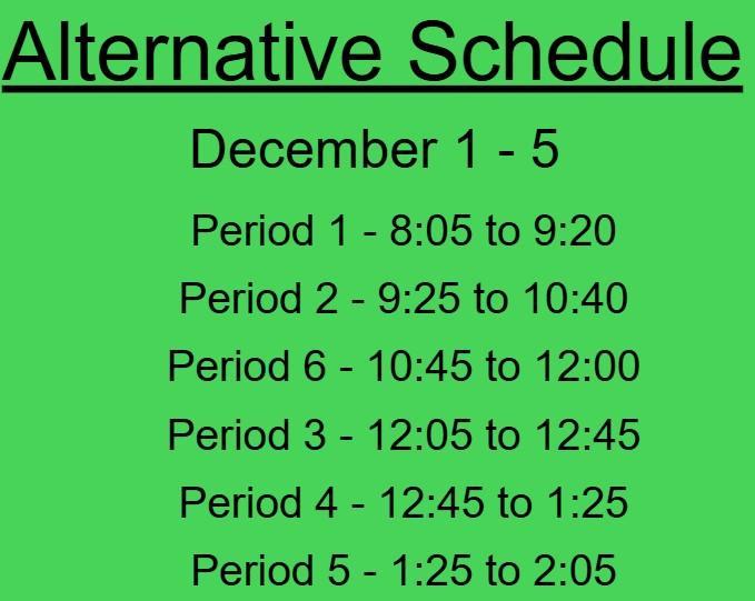 Alternative Schedule