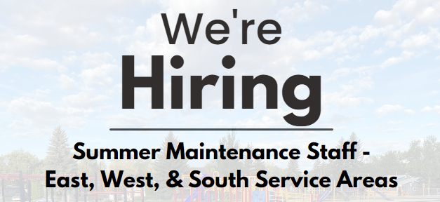 Hiring Summer Maintenance Staff