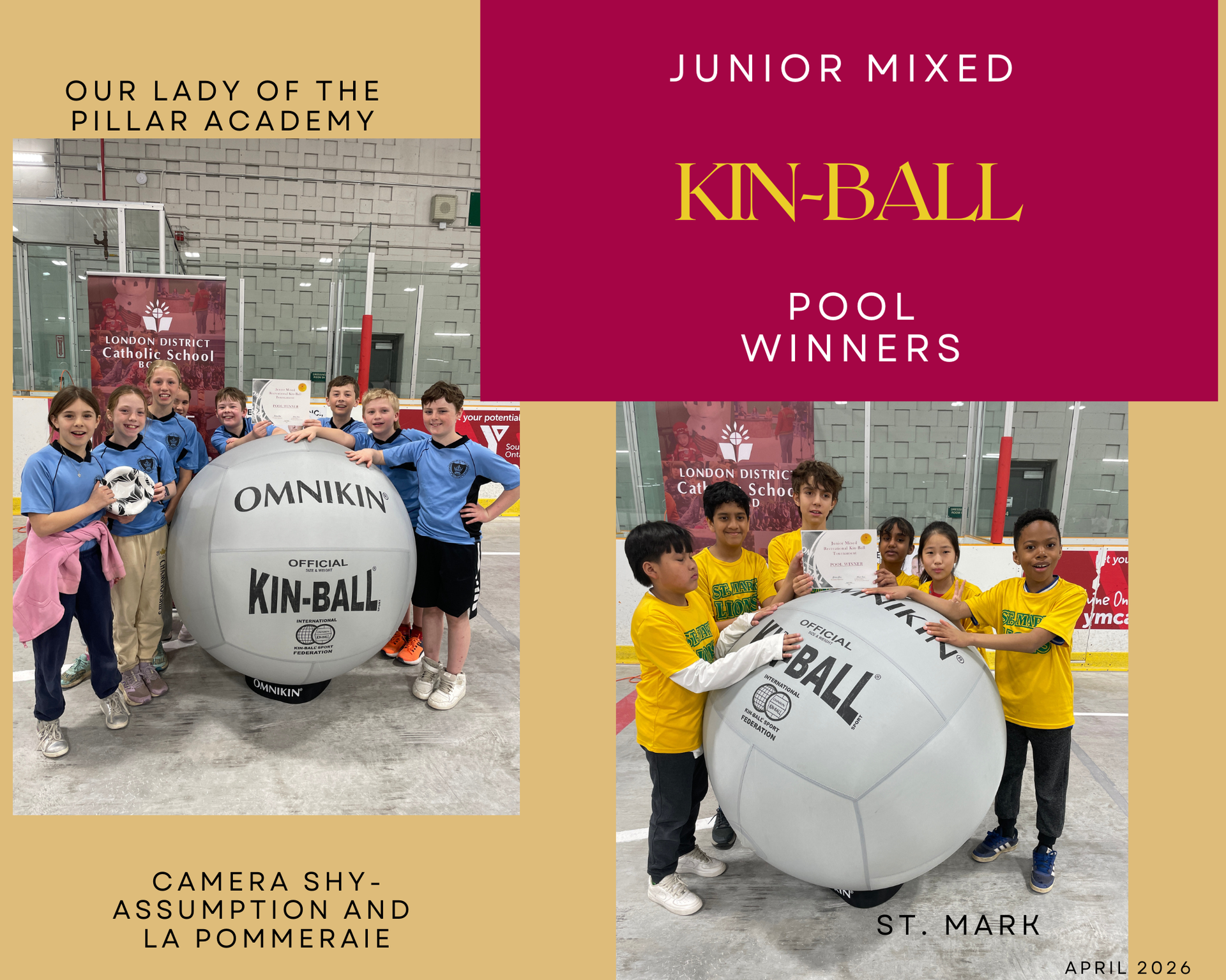 2026 Junior Mixed Kin-Ball Pool Winners