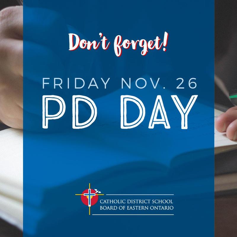 Nov. 26 - PD Day Schedule Featured Photo