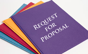 Duo tangs with the heading, Request for Proposal