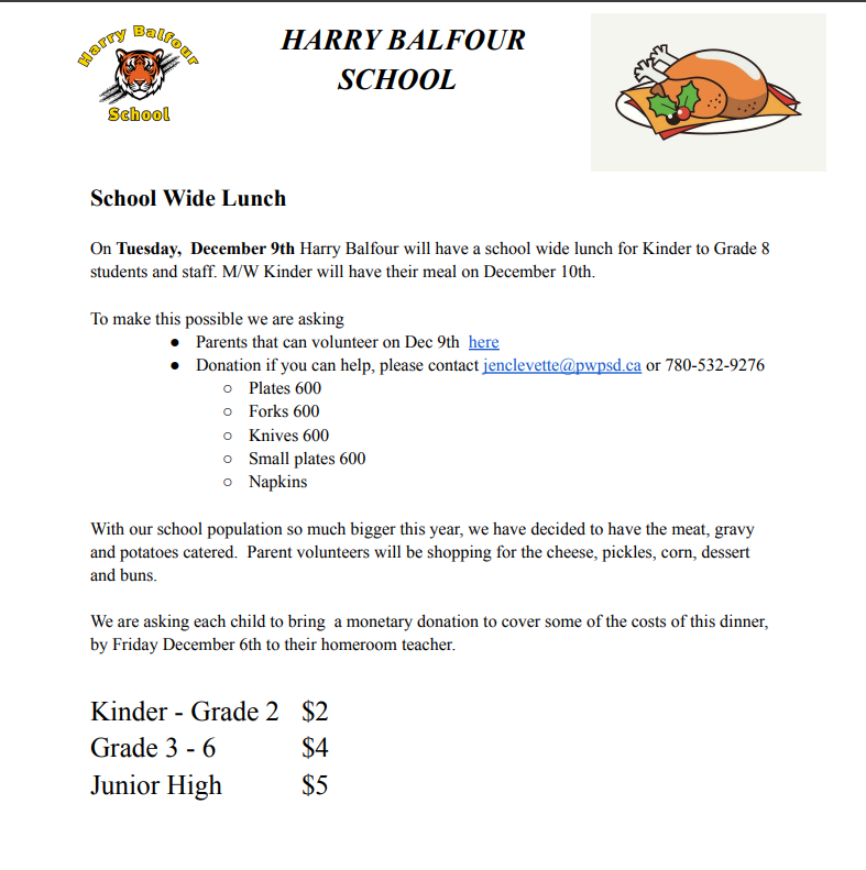 HBS School Christmas Dinner Featured Photo