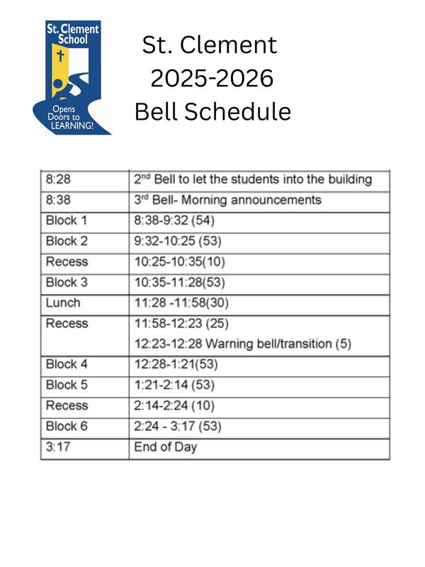2025-2026 Bell Schedule