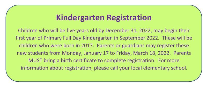 Kindergarten Registration Featured Photo