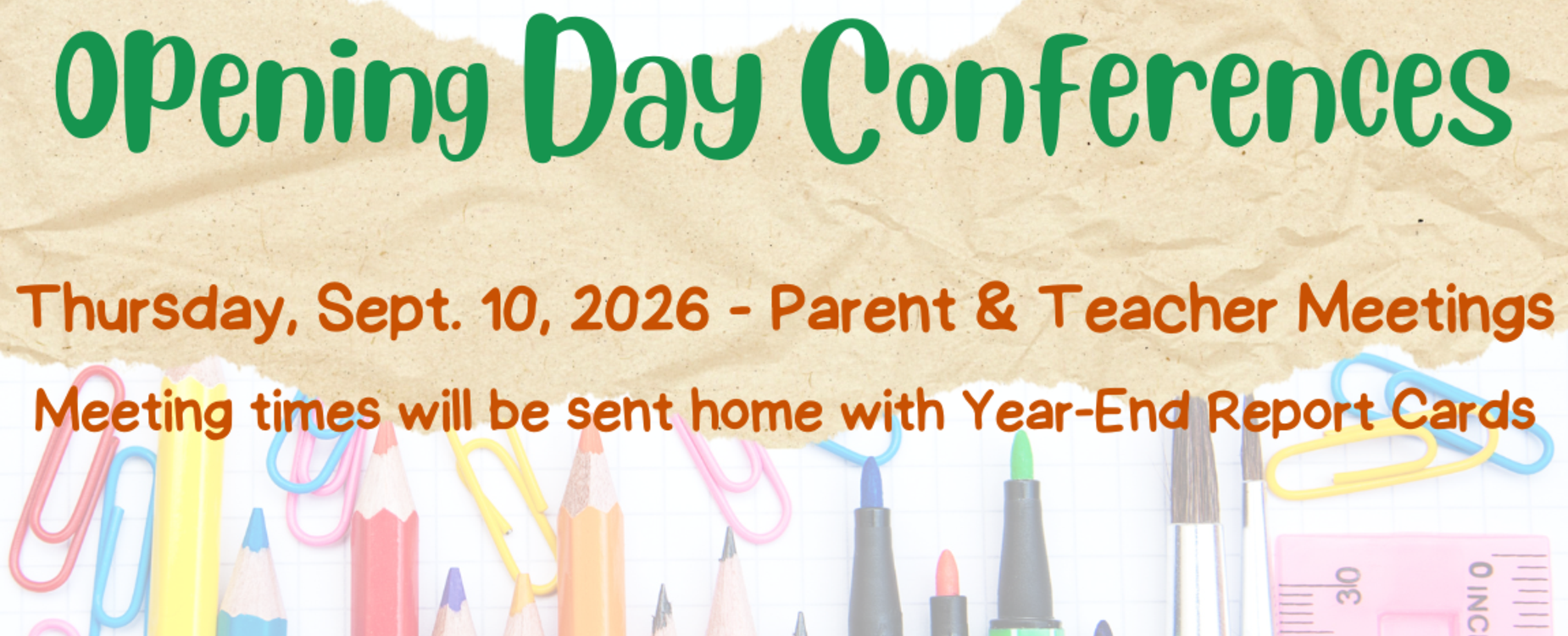 Opening Day Conference Thursday, September 10, 2026