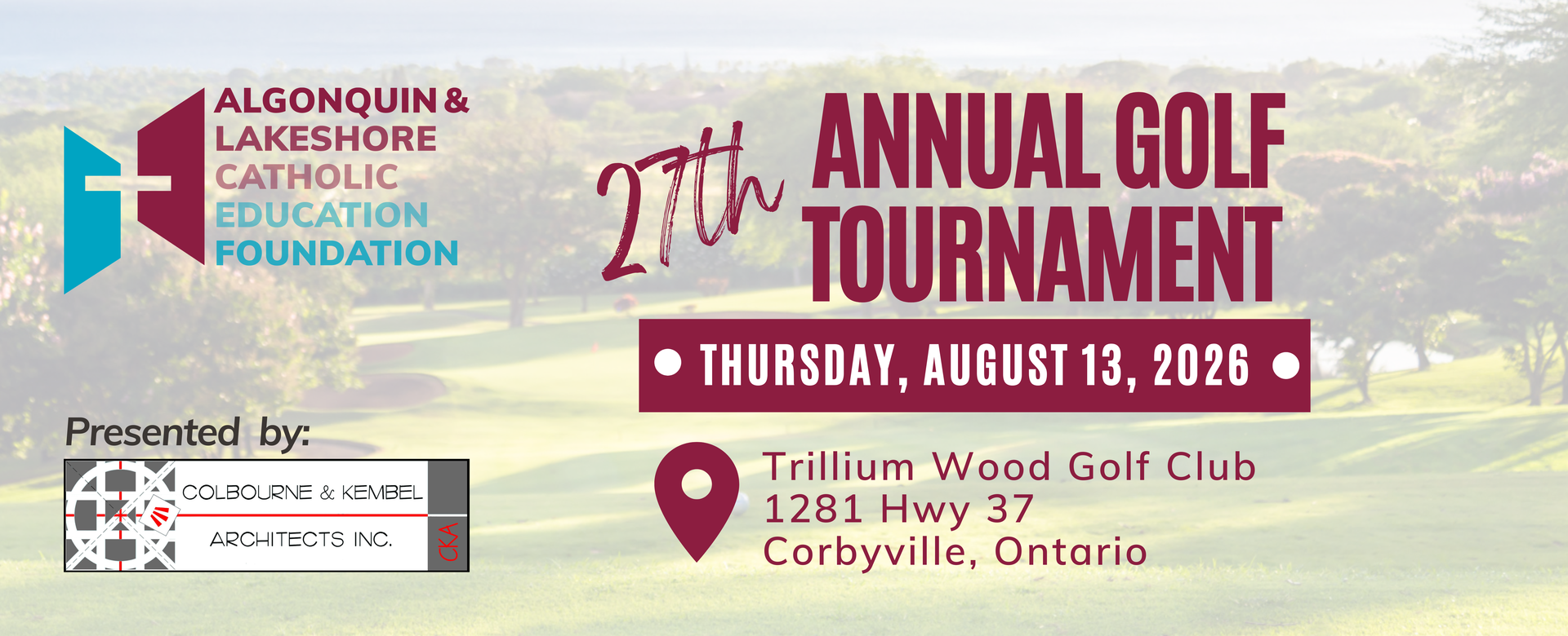 Golf Tournament graphic. Click image to be taken to registration page.