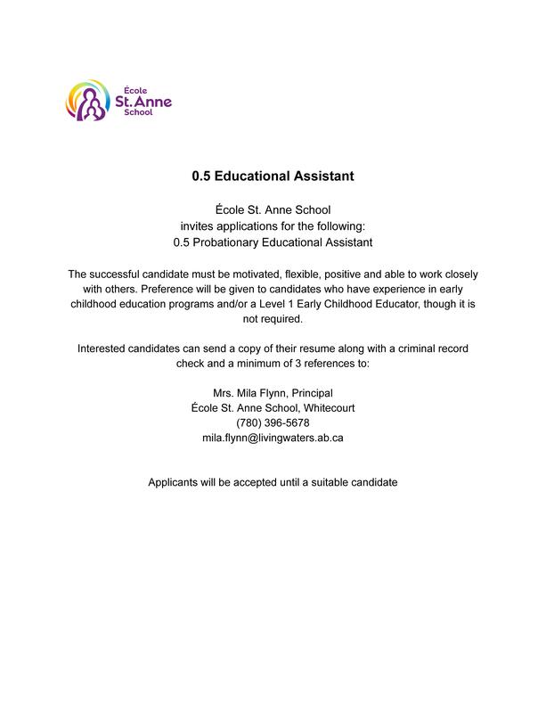 0.5 EA Job Available