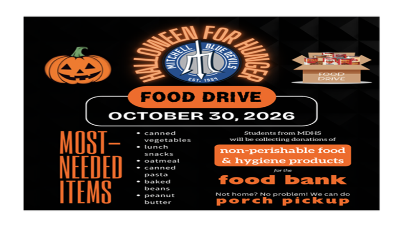 MDHS Halloween for Hunger Food Drive