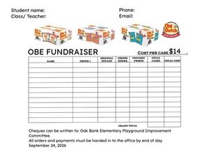 Old Dutch Chip Order form