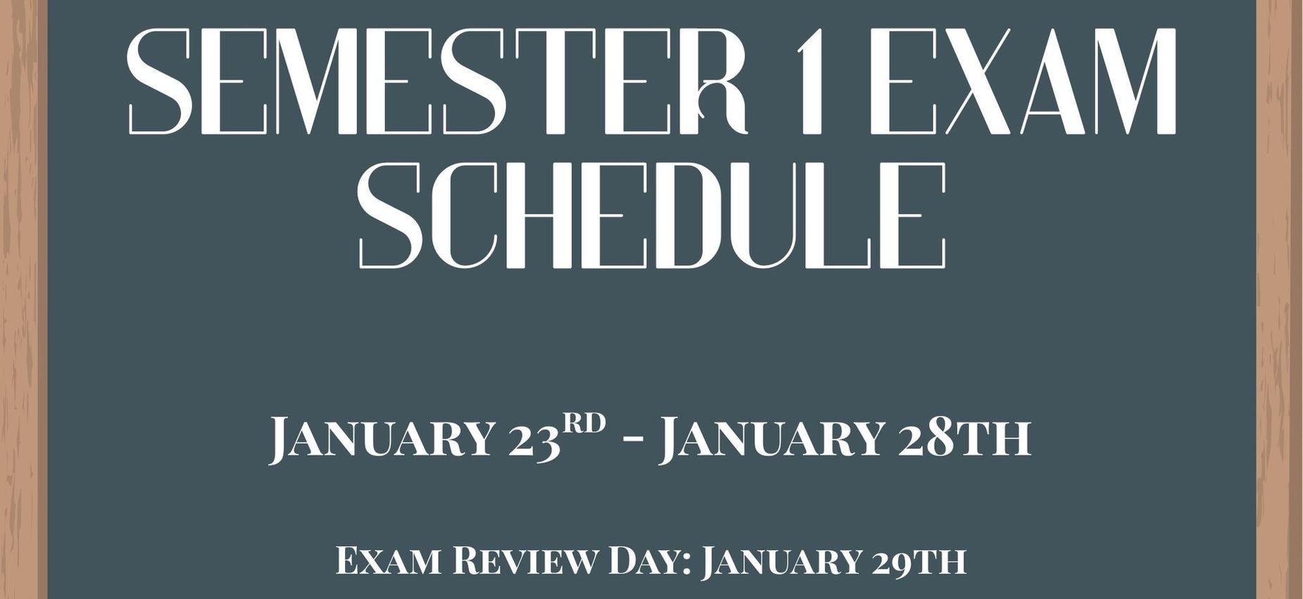 exam schedule