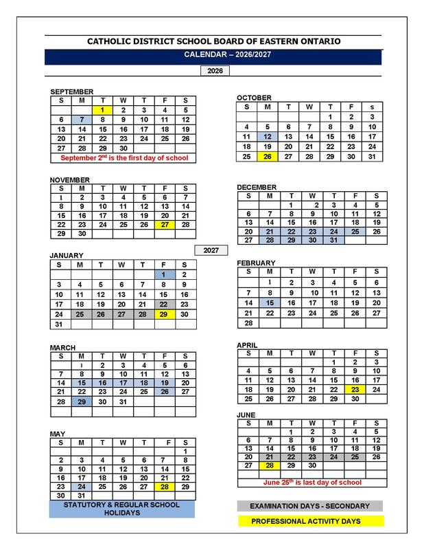 2026-2027 School Year Calendar Featured Photo