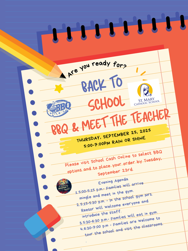 Back to School BBQ & Meet the Teacher - Thursday, September 25th