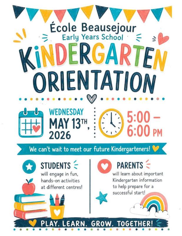 Kindergarten orientation flyer
