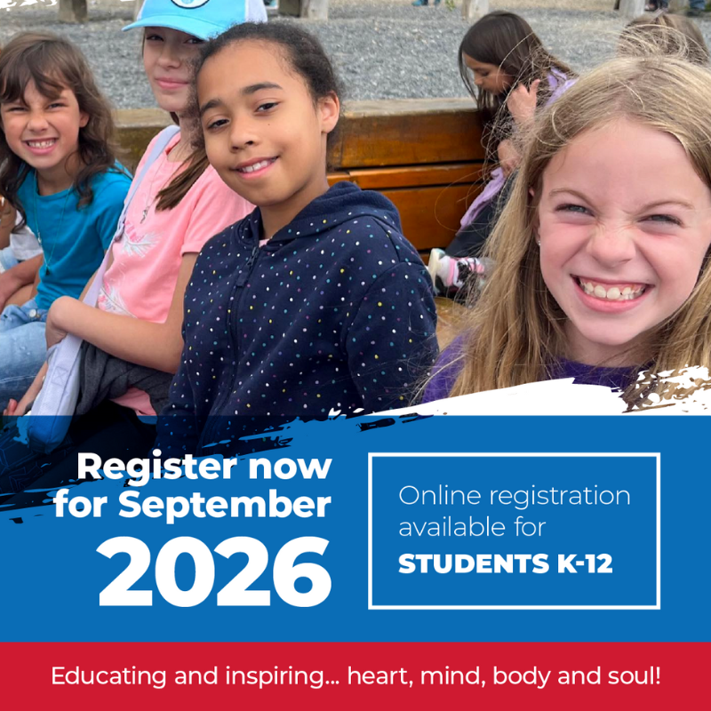 children smiling and text reads "register now for September 2026"
