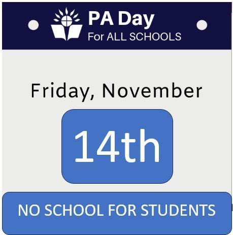 PA Day Sign