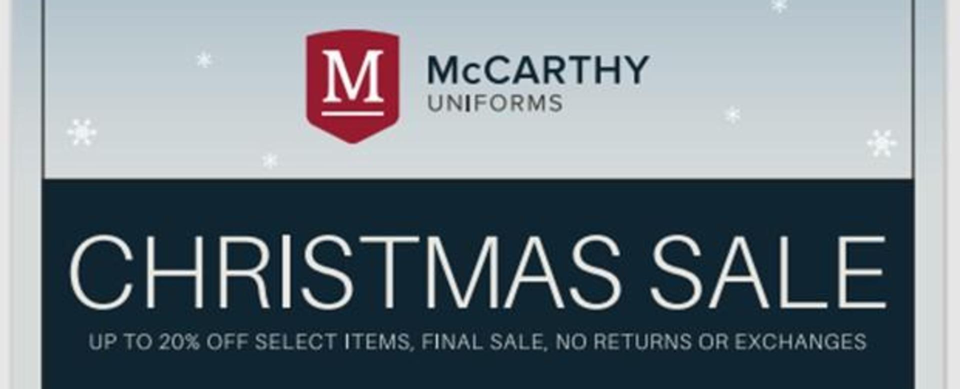 McCarthy Uniform Sale 2025
