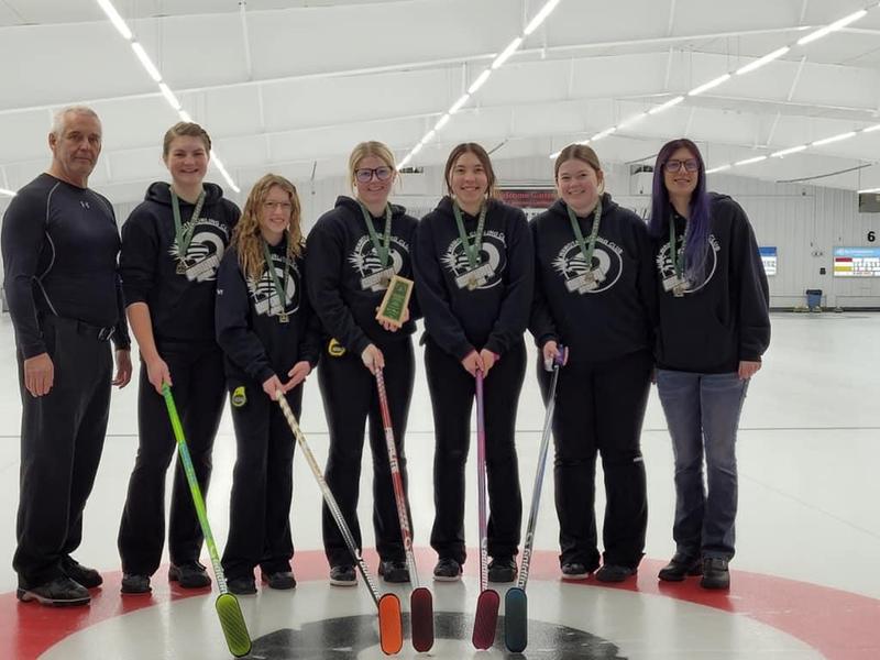 Wawota Sr Girls Curling Team