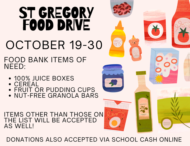 St. Gregory Food Drive Featured Photo