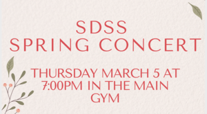 spring music concert March 5 7 PM