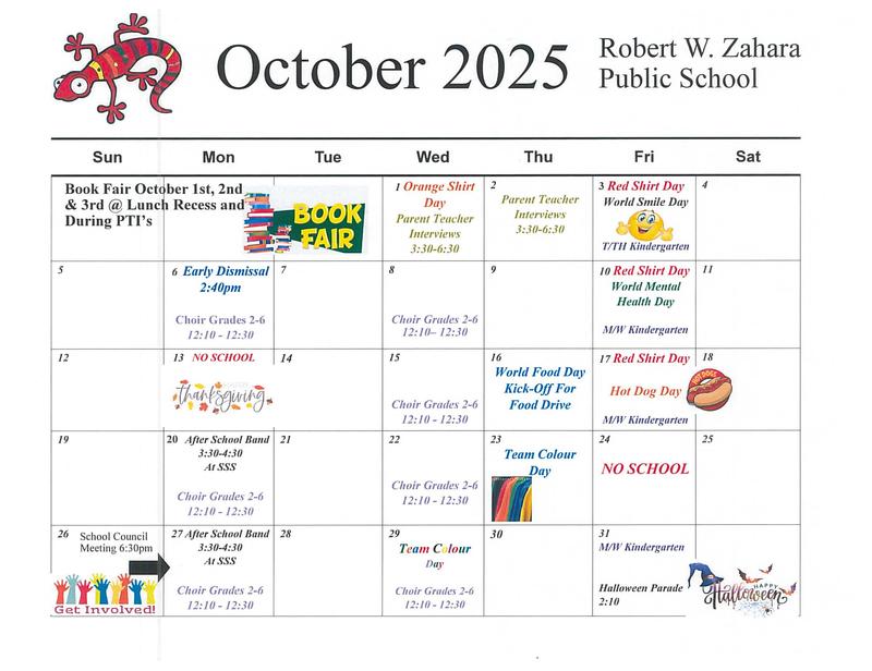October Calendar 2025
