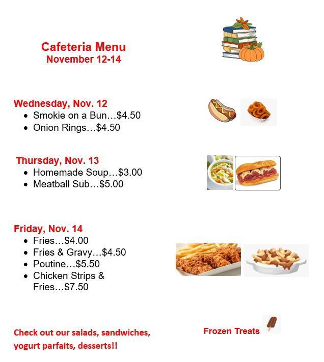 White background with food and prices listed on the left and food icons beside them on the right.