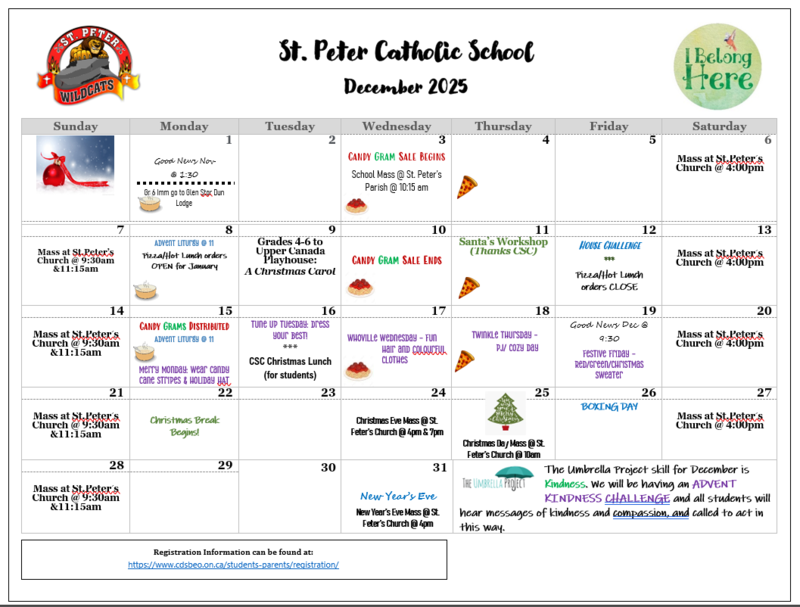 December 2025 School Calendar