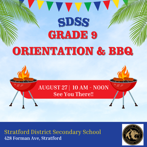 red and blue poster gr 9 orientation and bbq