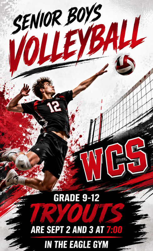 WCS Senior Boys Volleyball starts September 2
