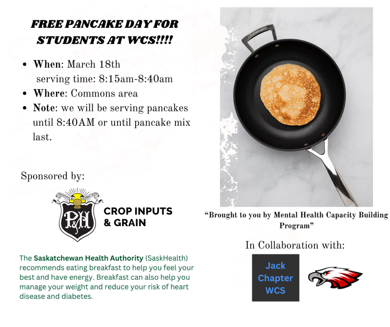 March 18: Pancakes for Students!
