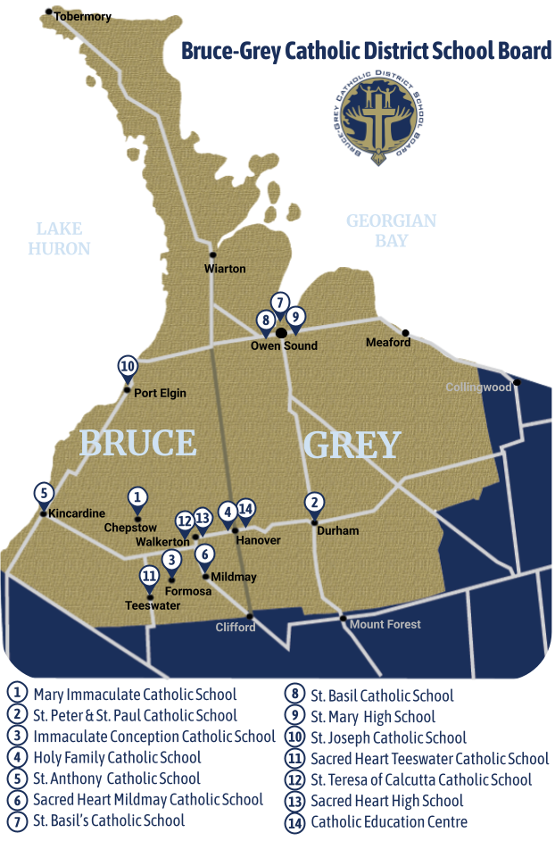 map of bruce and grey counties
