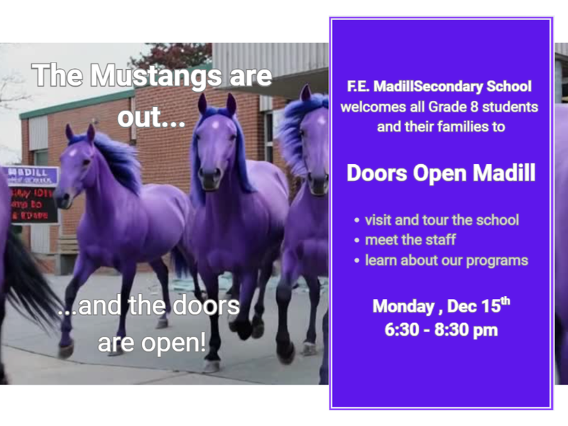 Doors Open Madill, Grade 8 students welcome.