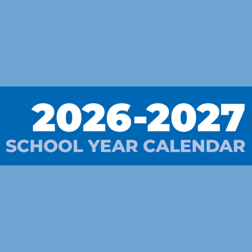 decorative and reads 2026-27 School year calendar