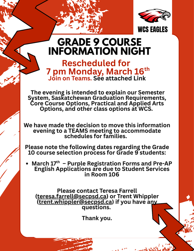 Red background whit white paint swipes across it. A jagged red arrow on the upper left corner of a white text box points to the information. Small Eagles logo in upper right corner.