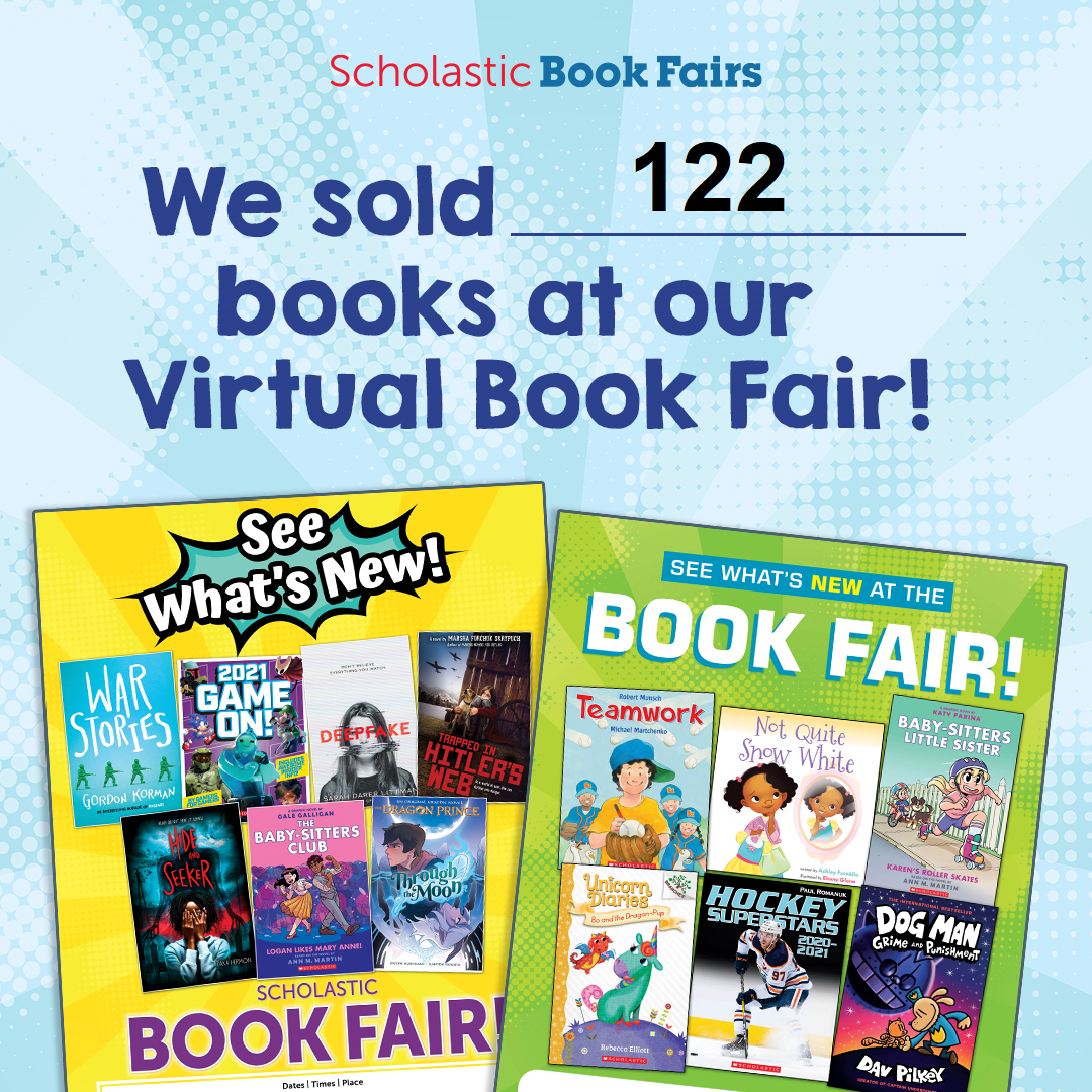 we sold 122 books at our online Scholastic book fair