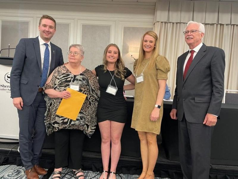 ECS receives the Public Schools of Saskatchewan Student Citizenship Award for their PINK Basketball Tournament!