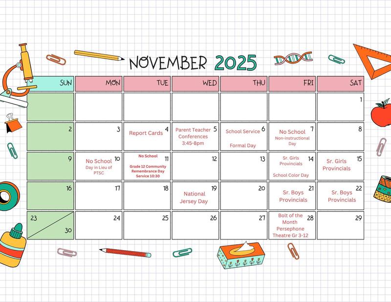 November Calendar of Events