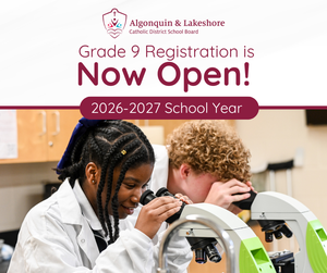 Grade 9 Registration now open!