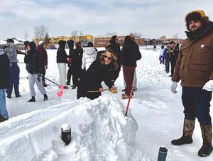 Director Smith-Dewey particpates in Snow Snakes Tournament