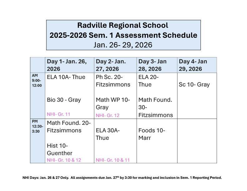 Semester 1 Assessment Week Featured Photo