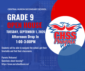 Invite for Grade 9 Open House