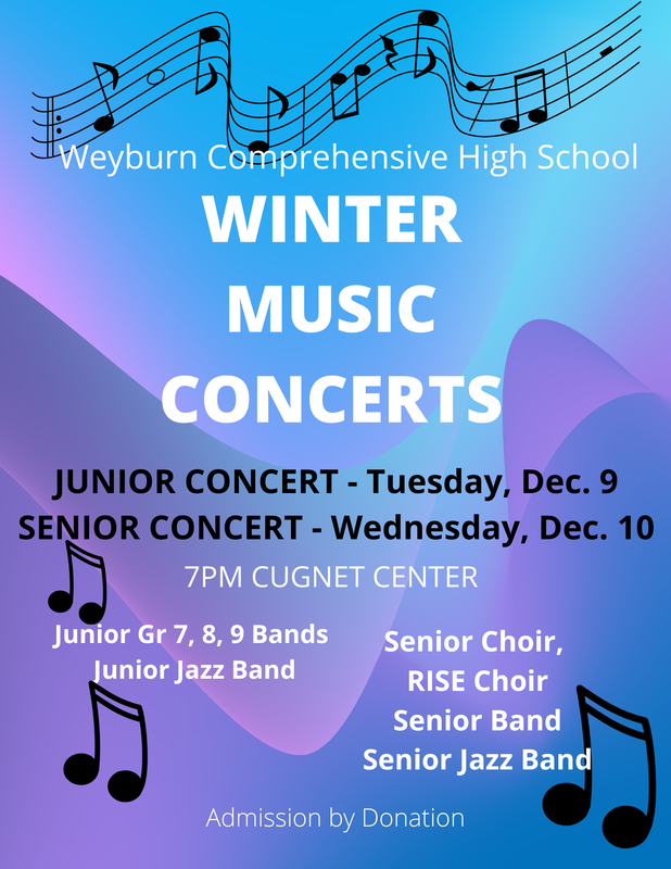 Information for winter music concerts at WCS