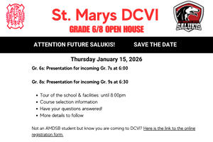 Save the date! Grade 6/8 night Jan. 15th!