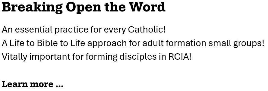 Breaking Open the Word intro