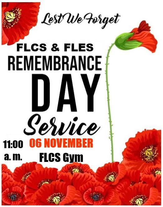 Remembrance Day Service Poster