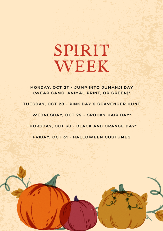 october spirit week