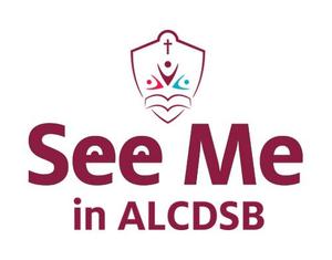 See Me in ALCDSB in burgundy font