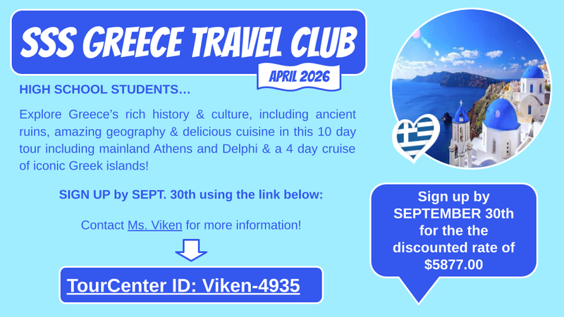 SSS 2026 Greece Travel Club
