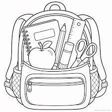 Backpack filled with school supplies