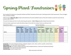 Plant fundraiser form
